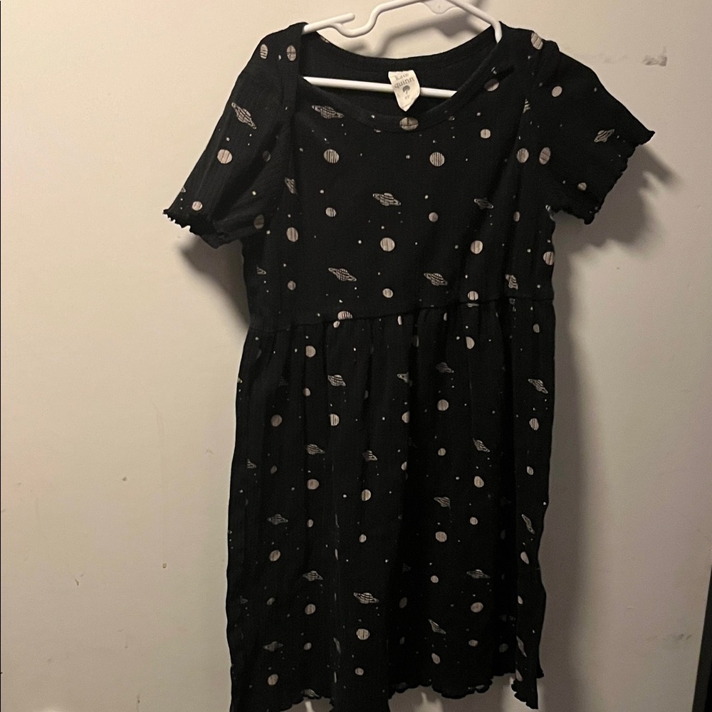 Kate Quinn Black Dress with Space Print